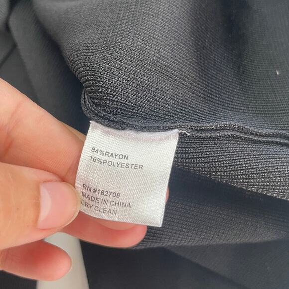 Toccin‎ x RTR Dress Womens Medium Black Knit Sweater Racer Midi Cutout Back - Picture 6 of 13